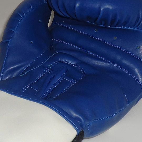 Olympus Sport AIBA Style 40112152 Boxhandschuhe aus Synthetikleder für Kampf Blau