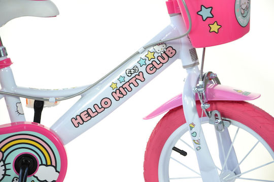 Dino Bikes Hello Kitty 16" Kinder Fahrrad Stadt Weiß