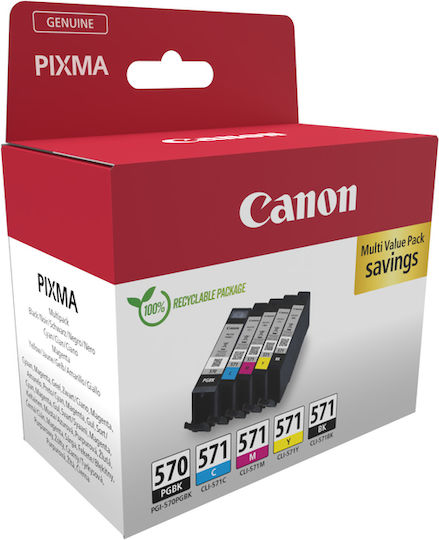 Canon Pgi-570/cli-571 Original InkJet Printer Ink Cyan (0372C006)