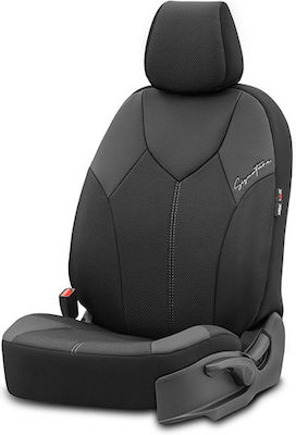 Auto Gs Car Seat Cover Set 11pcs Leatherette Signature Design Black / Red