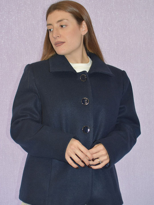 Estetica Women's Short Coat Blue.