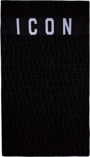Dsquared2 Πετσέτα Θαλάσσης Βαμβακερή Μαύρη