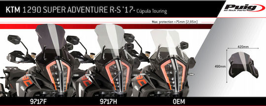 Puig Φιμέ Ζελατίνα Μοτοσυκλέτας Touring για KTM 1290 Super Adventure PUIG-9717H-VER2-20052