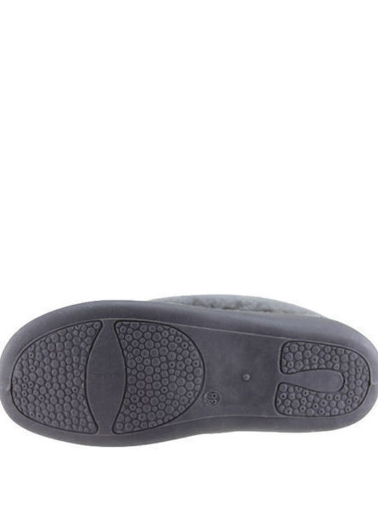 Sabino Closed Women's Slippers With fur in Gray color