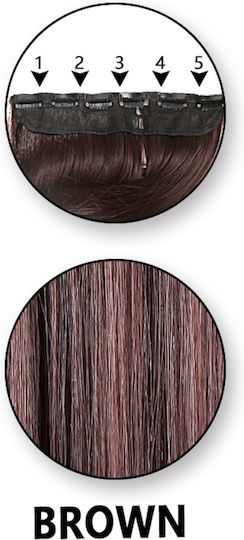 Cosmofan Hairpieces in Chestnut Color