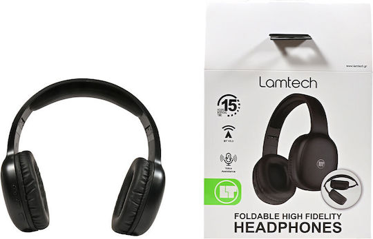 Lamtech LAM113003 Безжични Bluetooth Over Ear Слушалки с 15 часа Работа и Бързо Зареждане Черни