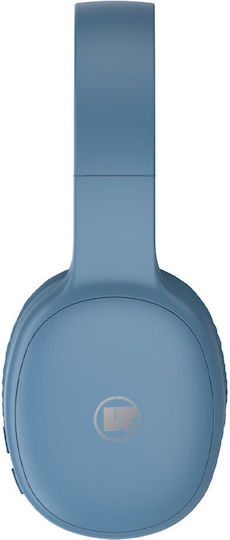 Lamtech LAM113034 Bluetooth Wireless Over Ear Headphones with 15 hours of Operation and Quick Charge Blue