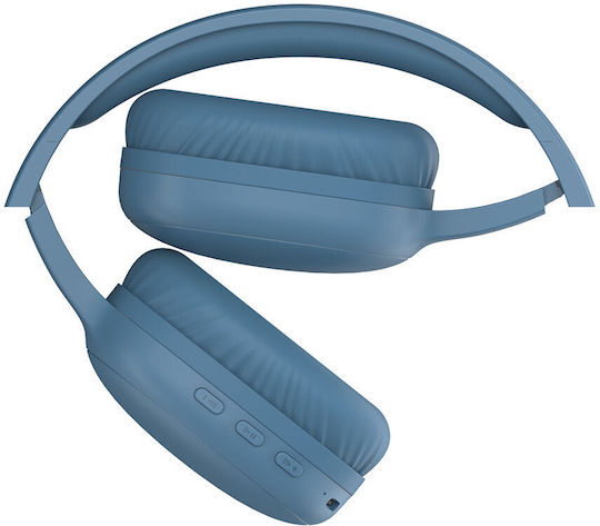 Lamtech LAM113034 Bluetooth Wireless Over Ear Headphones with 15 hours of Operation and Quick Charge Blue