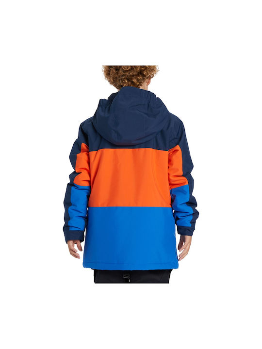 DC Wasserdicht Kinderjacke Lang mit Futter & Kapuze Blau