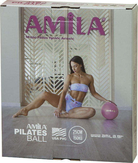 AMILA Mini Ball Pilates 25cm 0.18kg in Black Color