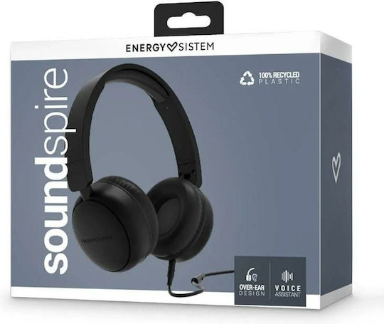 Energy Sistem Soundspire Wired On Ear Headphones Black