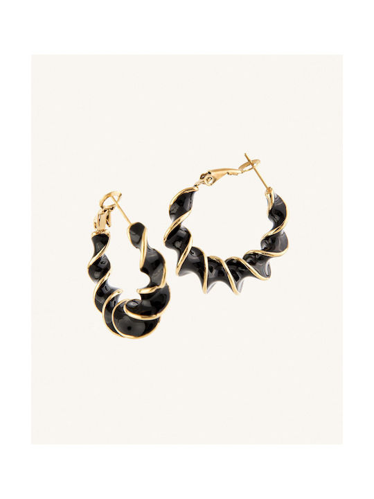 StanStefan Earrings Hoops made of Steel Gold Plated