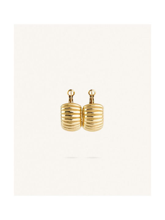 StanStefan Set Earrings Hoops made of Steel Gold Plated