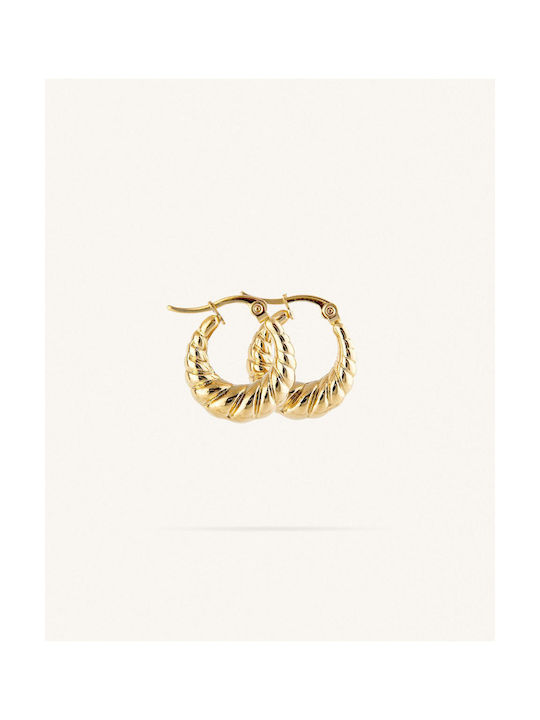 StanStefan Set Earrings Hoops made of Steel Gold Plated