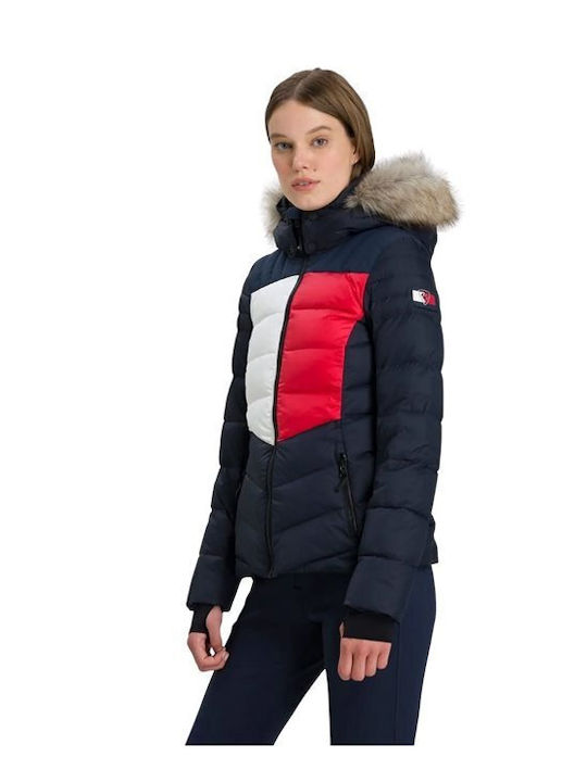 Rossignol Tommy Hilfiger Flag E-Fur Down RLJWJ89-768 Γυναικείο Μπουφάν για Σκι & Snowboard Sky Captain