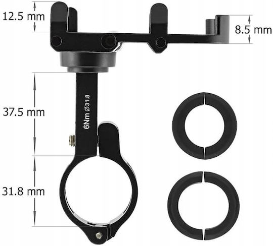Gub Plus 9 Suport pentru telefon pentru biciclete 55-100mm Μαύρη