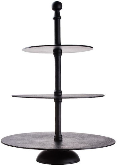 Butlers Γυάλινη Εταζέρα Μαύρη Ø50xY50cm Π50xΜ50xΥ50cm Butlers Γυάλινη Εταζέρα Μαύρη Ø50xY50cm Π50xΜ50xΥ50cm