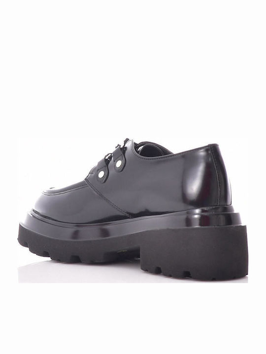 Leather Women's Moccasins in Black Color