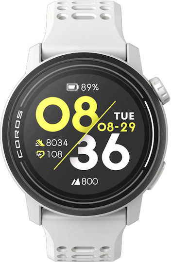 Coros Pace 3 Smartwatch with Heart Rate Monitor (White)