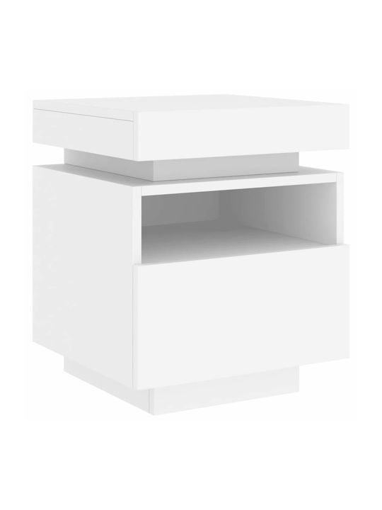 Wooden White Bedside Table 40x39x48.5cm