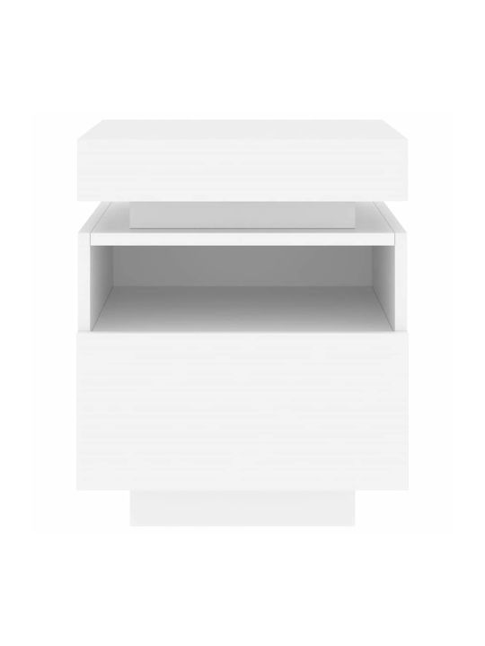 Wooden White Bedside Table 40x39x48.5cm