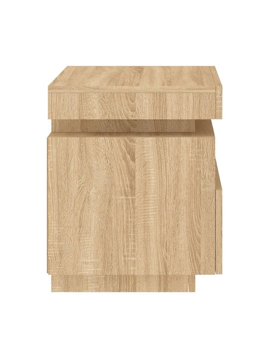 Wooden Sonoma Oak Bedside Table 40x39x48.5cm