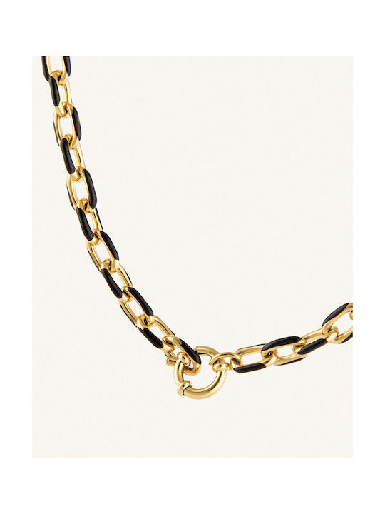 StanStefan Κολιέ Chain Hand from Steel Gold-plated Length 43cm