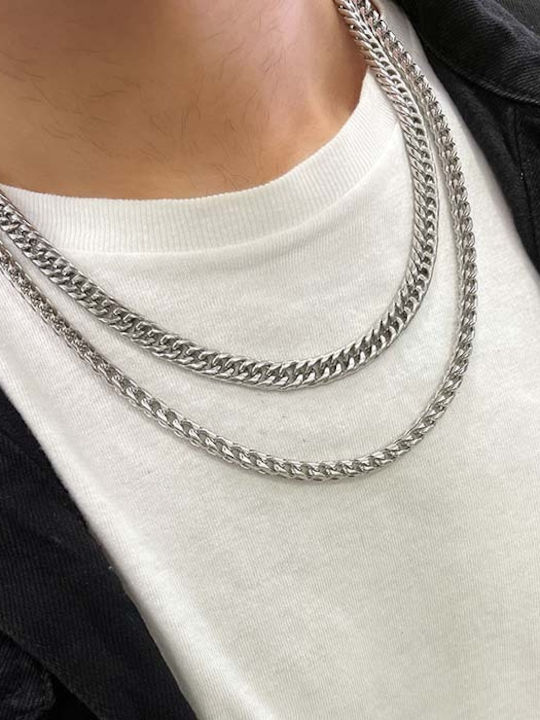 Goldjewels Chain Neck made of Steel Wide Thickness 9mm and Length 55cm