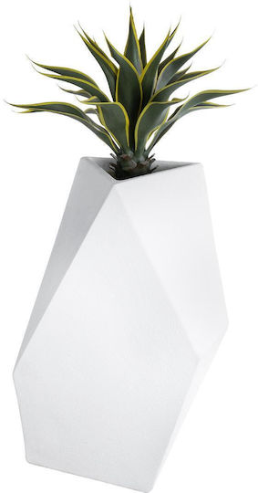 GloboStar Artificial Garden Alberobello Саксия Полиестер Бял 58x58x90εκ.