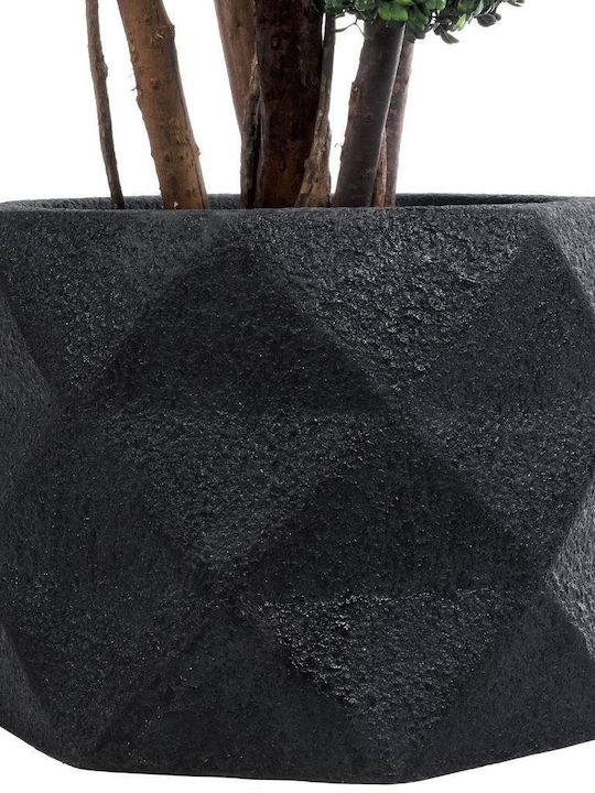 GloboStar Planter Polyester Black with Stand 40x40x30cm.