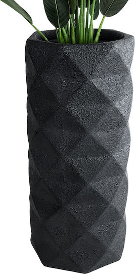 GloboStar Übertopf Polyester Schwarz 40x40x90εκ.