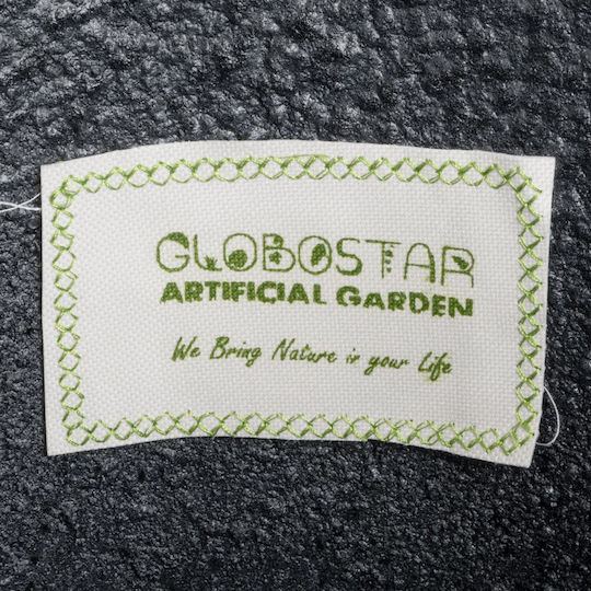 GloboStar Matera Саксия Полиестер Черен Със стойка 42x42x120εκ.