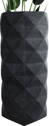 GloboStar Übertopf Polyester Schwarz 40x40x90εκ.