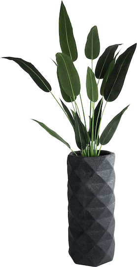 GloboStar Übertopf Polyester Schwarz 40x40x90εκ.
