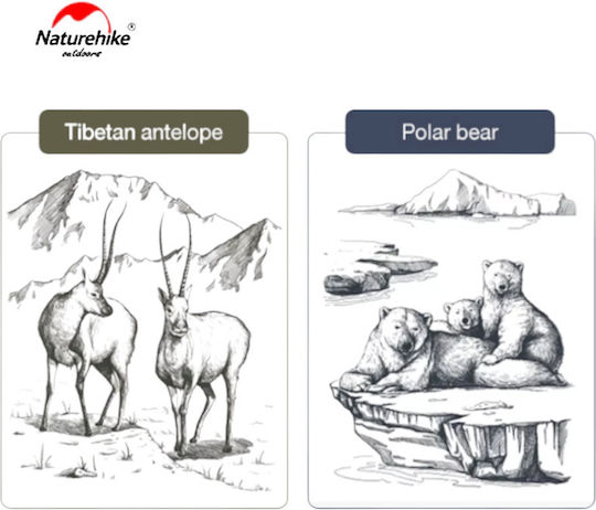 Naturehike Спален чувал Двойна 2 Сезона Маслинено зелено
