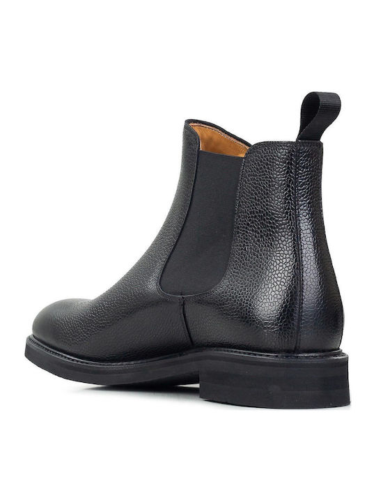 Leder Schwarz Chelsea Stiefeletten