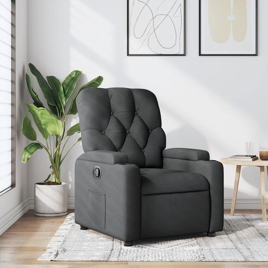 Πολυθρόνα Relax με Υποπόδιο Σκούρο Γκρι 74x86.5x93.5cm