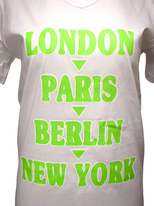 Women's Sports T-shirt White/Green
