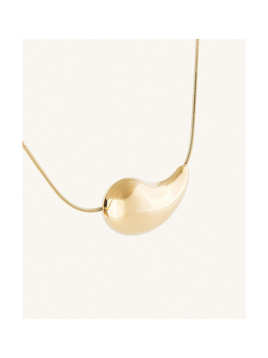 StanStefan Halskette mit Design Träne aus Vergoldet Stahl