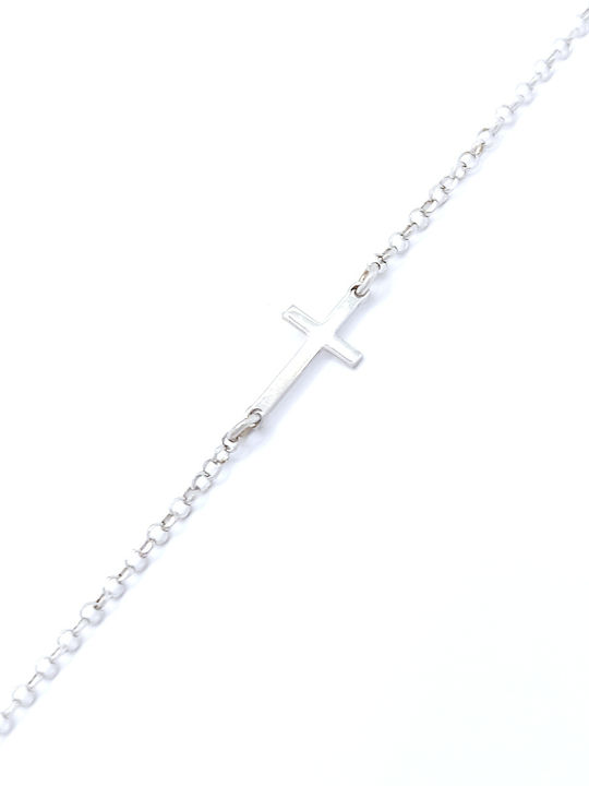 PS Silver Bracelet Chain with Cross design made of Silver