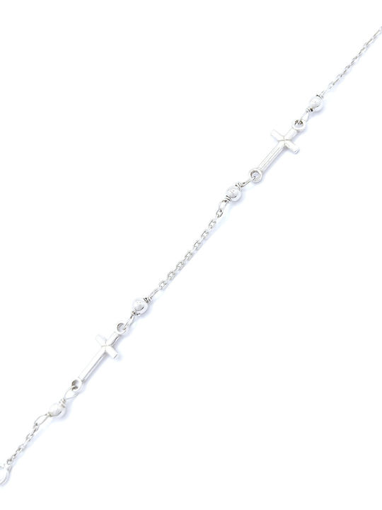 PS Silver Bracelet Chain with Cross design made of Silver