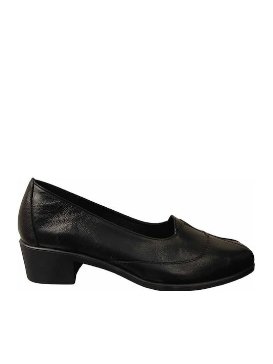 Leather Black Heels