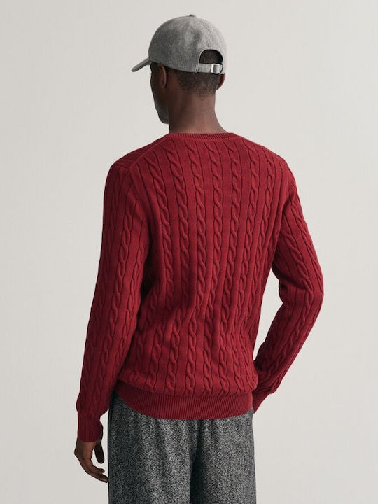 Gant Long Sleeve Sweater Burgundy