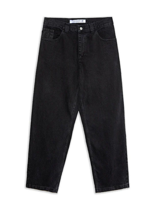 Polar Pantaloni de Bărbați din Jean în Linie Baggy Black