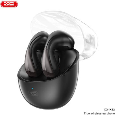 XO X32 Space Bus Earbud Bluetooth Handsfree Ακουστικά με Θήκη Φόρτισης Μαύρα