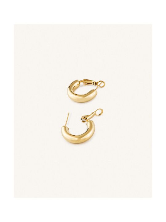 StanStefan Earrings Hoops made of Steel Gold Plated