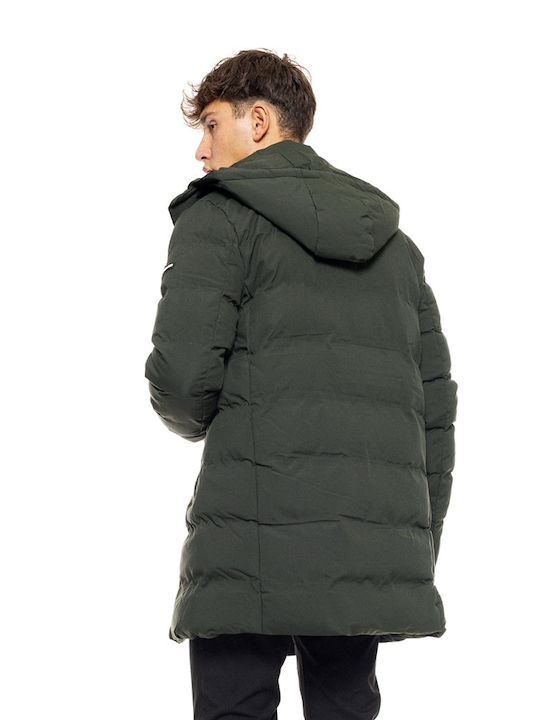 Biston Herren Winter Jacke Lässig Oil Green