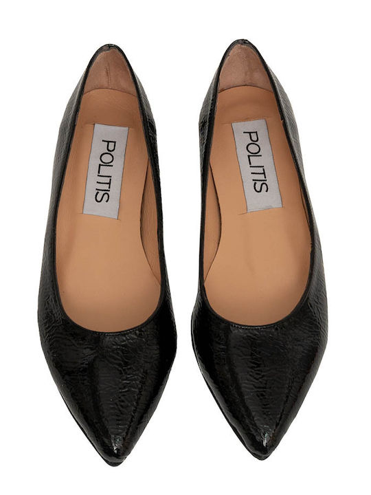 Anatomic Patent Leather Pointy Ballerinas Black