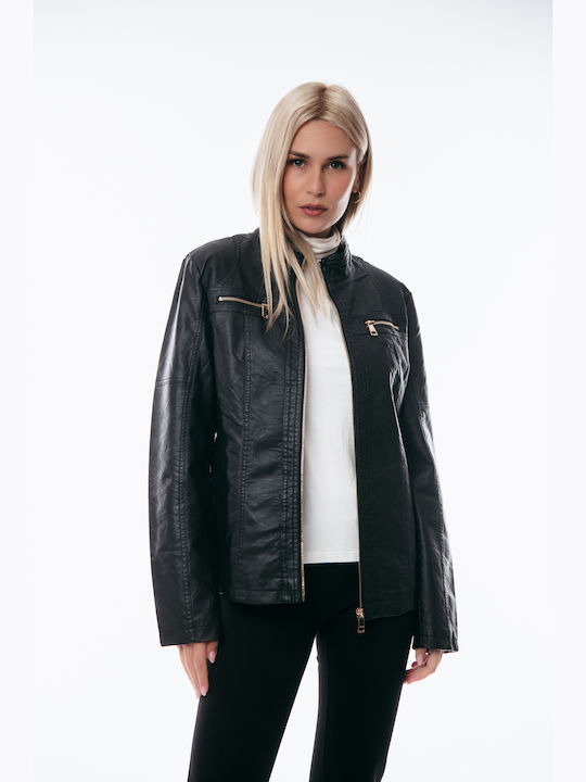 Γυναικείο Biker Jacket Μαύρο