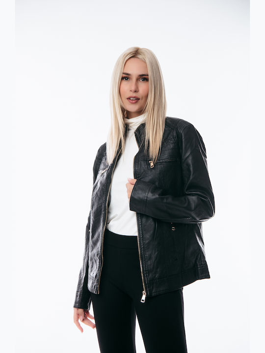 Γυναικείο Biker Jacket Μαύρο